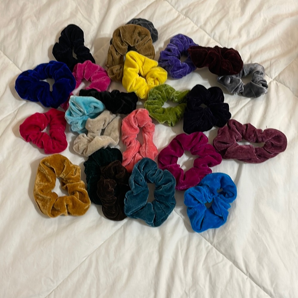 Multi colored scrunchies